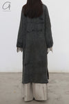 Mutedance 24 Autumn and Winter Drawstring Wool Long Coat Series MD-MD24FW56-GRAY MD24FW56 MD24FW57